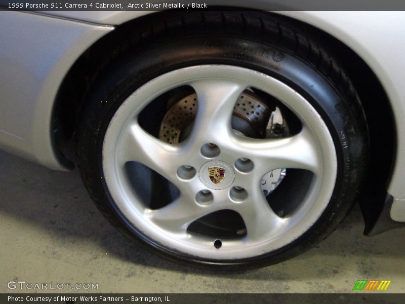 Arctic Silver Metallic / Black 1999 Porsche 911 Carrera 4 Cabriolet