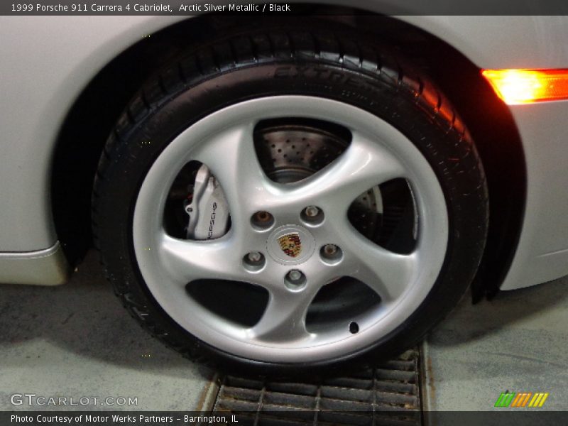 Arctic Silver Metallic / Black 1999 Porsche 911 Carrera 4 Cabriolet