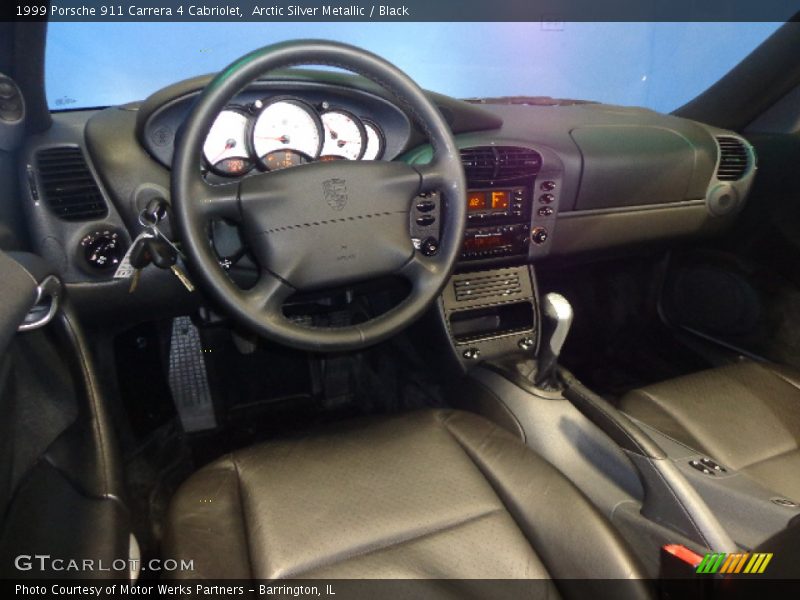 Arctic Silver Metallic / Black 1999 Porsche 911 Carrera 4 Cabriolet