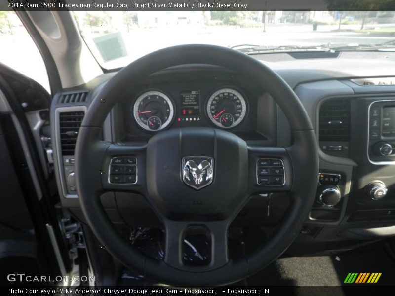 Bright Silver Metallic / Black/Diesel Gray 2014 Ram 1500 Tradesman Regular Cab