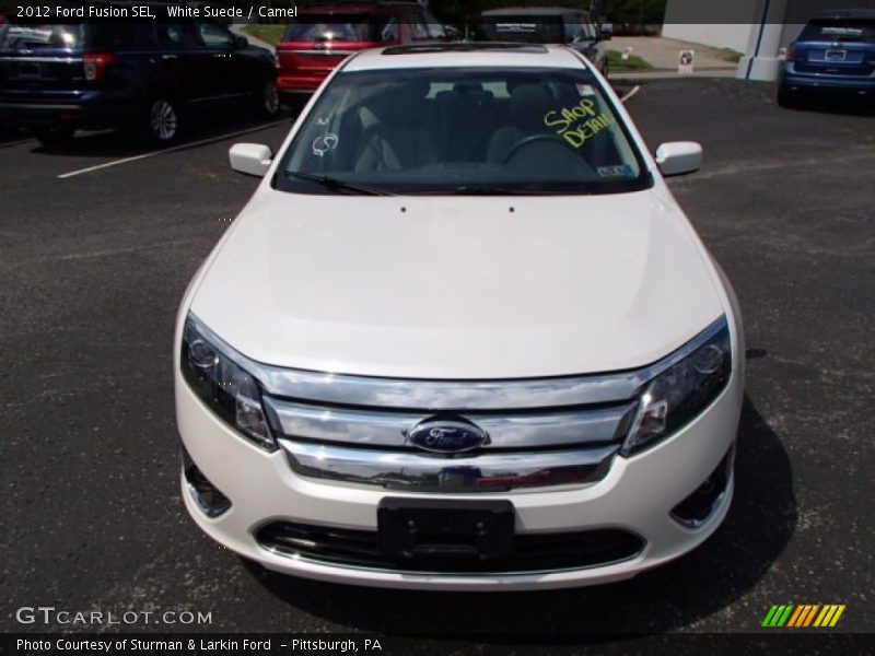 White Suede / Camel 2012 Ford Fusion SEL