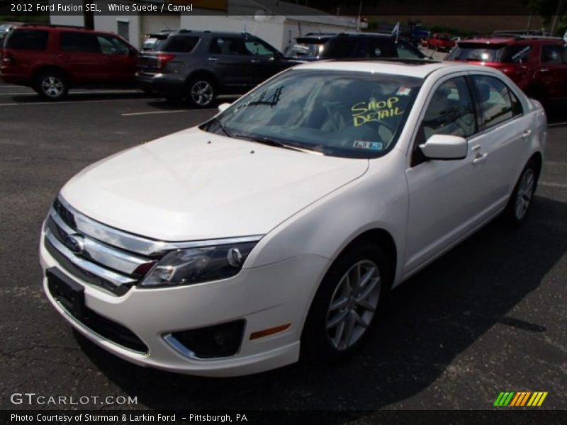 White Suede / Camel 2012 Ford Fusion SEL