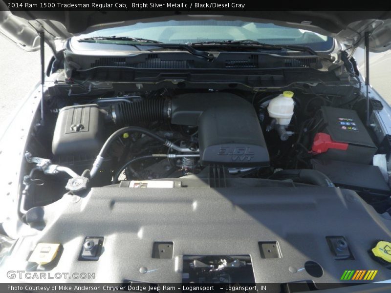 Bright Silver Metallic / Black/Diesel Gray 2014 Ram 1500 Tradesman Regular Cab