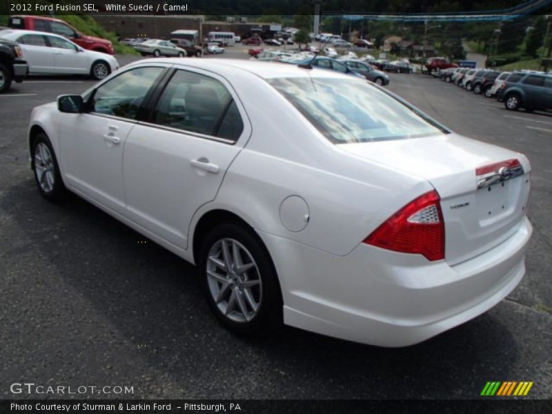 White Suede / Camel 2012 Ford Fusion SEL