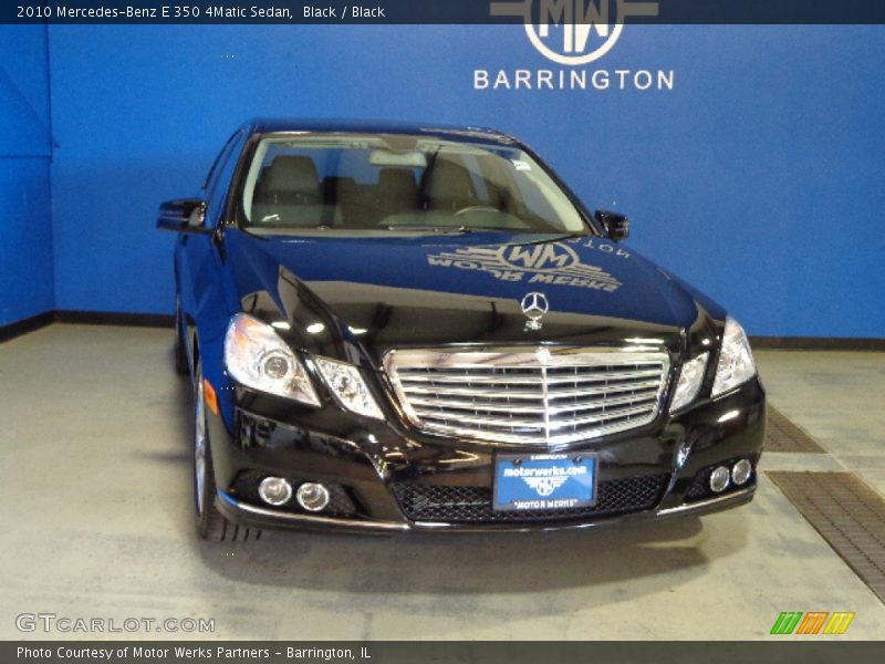 Black / Black 2010 Mercedes-Benz E 350 4Matic Sedan