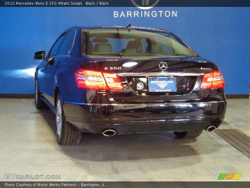 Black / Black 2010 Mercedes-Benz E 350 4Matic Sedan