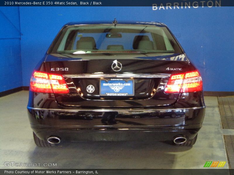 Black / Black 2010 Mercedes-Benz E 350 4Matic Sedan
