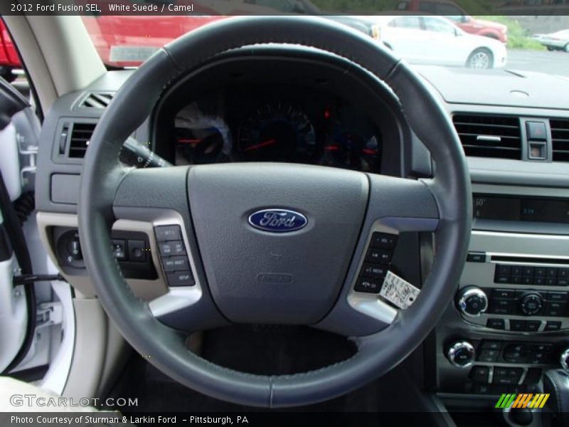 White Suede / Camel 2012 Ford Fusion SEL