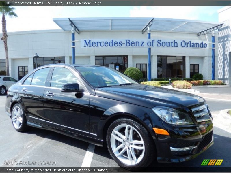 Black / Almond Beige 2013 Mercedes-Benz C 250 Sport
