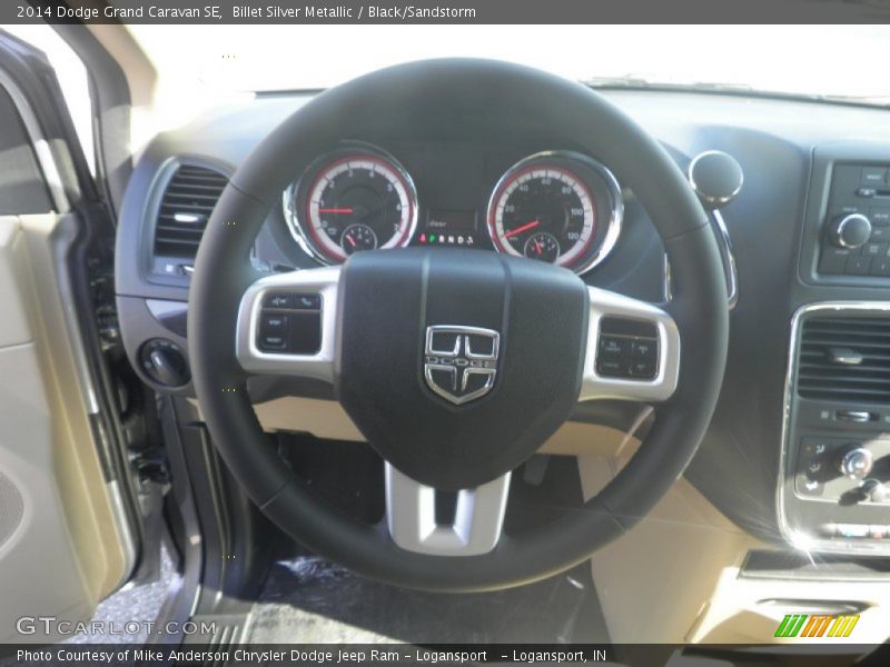 Billet Silver Metallic / Black/Sandstorm 2014 Dodge Grand Caravan SE