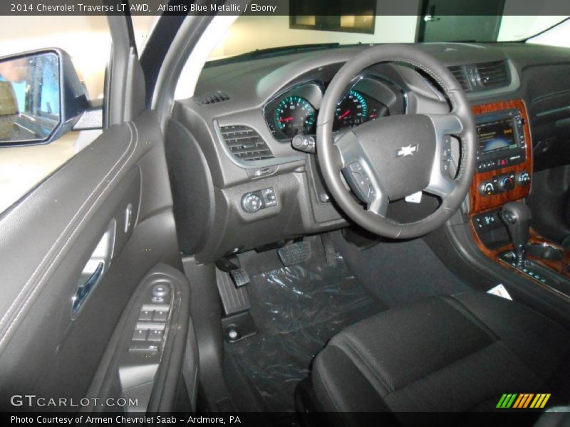 Atlantis Blue Metallic / Ebony 2014 Chevrolet Traverse LT AWD