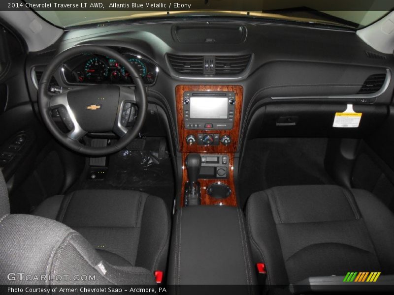Atlantis Blue Metallic / Ebony 2014 Chevrolet Traverse LT AWD