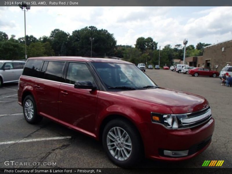Ruby Red / Dune 2014 Ford Flex SEL AWD