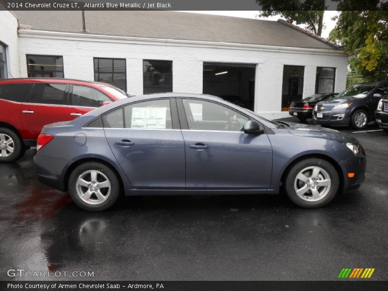 Atlantis Blue Metallic / Jet Black 2014 Chevrolet Cruze LT