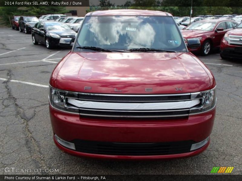 Ruby Red / Dune 2014 Ford Flex SEL AWD