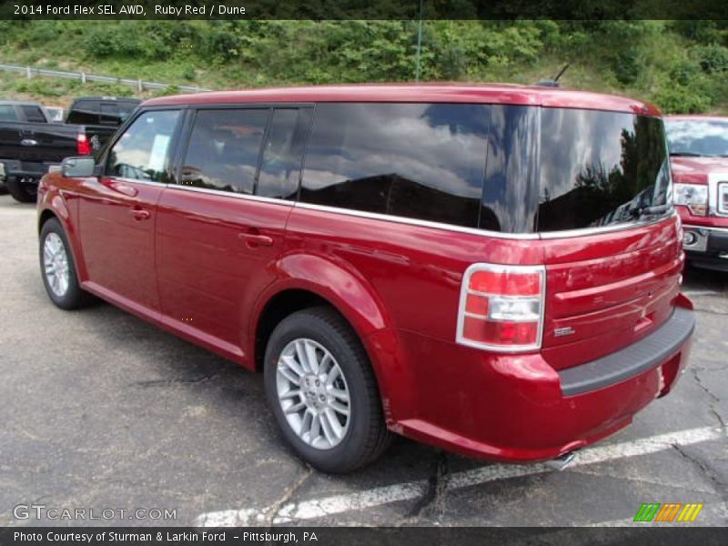 Ruby Red / Dune 2014 Ford Flex SEL AWD