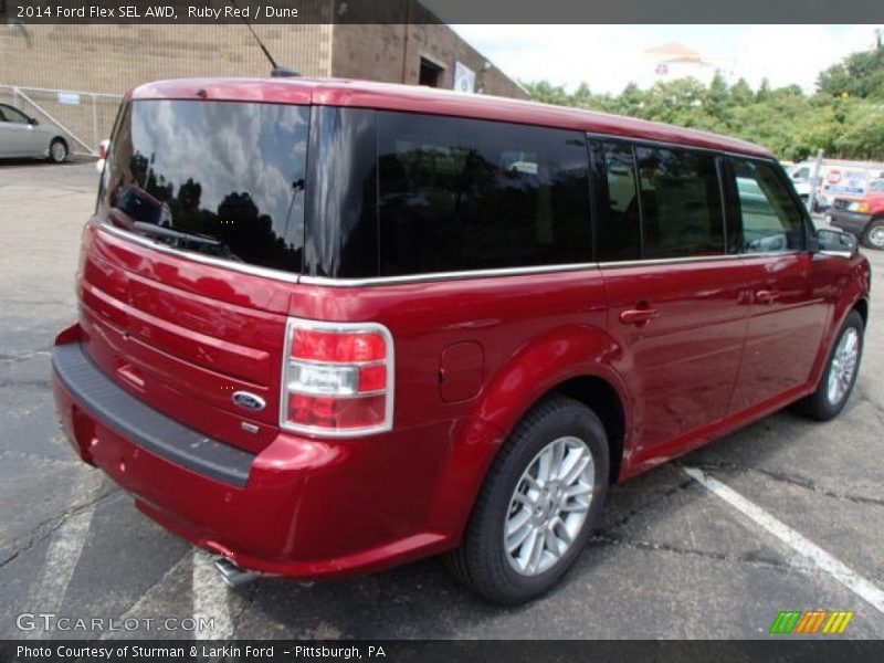 Ruby Red / Dune 2014 Ford Flex SEL AWD