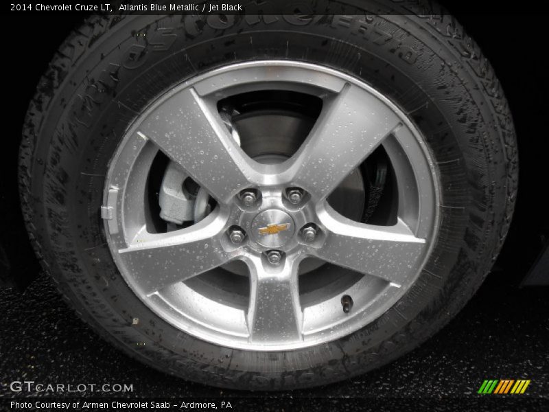Atlantis Blue Metallic / Jet Black 2014 Chevrolet Cruze LT