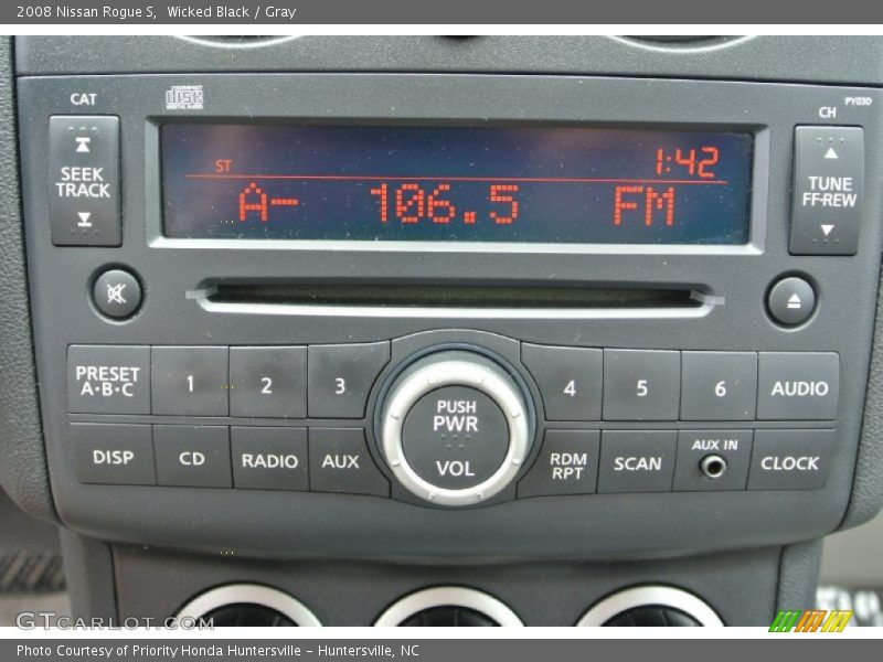 Wicked Black / Gray 2008 Nissan Rogue S