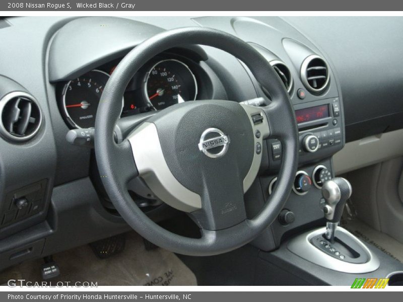 Wicked Black / Gray 2008 Nissan Rogue S