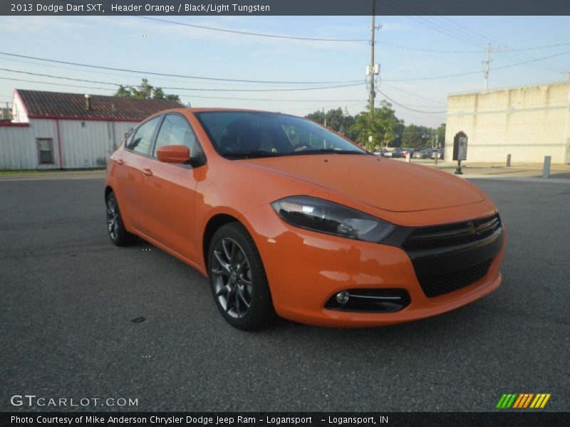Header Orange / Black/Light Tungsten 2013 Dodge Dart SXT
