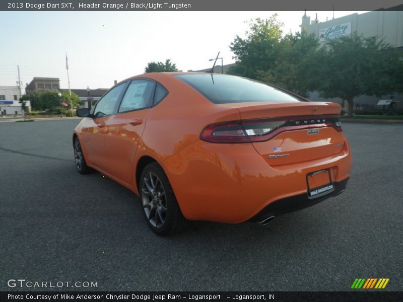 Header Orange / Black/Light Tungsten 2013 Dodge Dart SXT