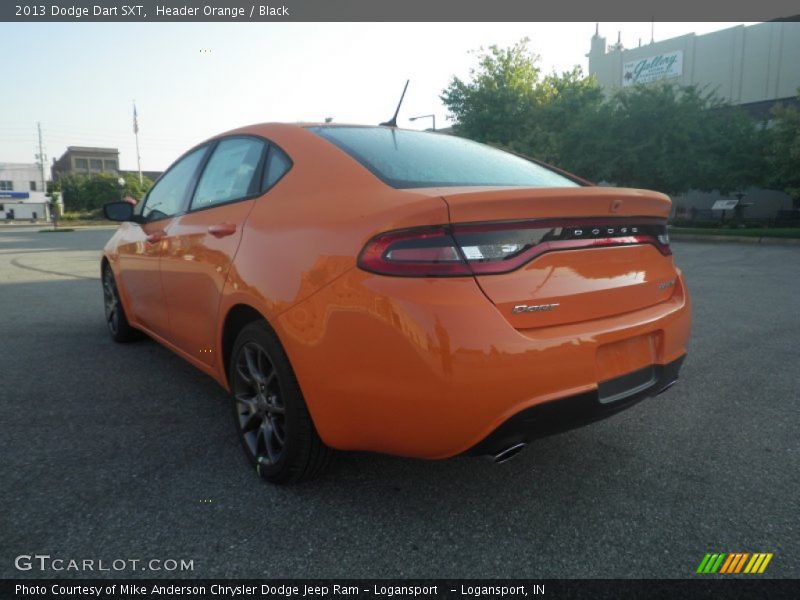 Header Orange / Black 2013 Dodge Dart SXT