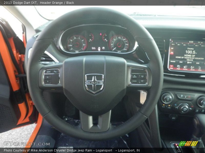 Header Orange / Black 2013 Dodge Dart SXT