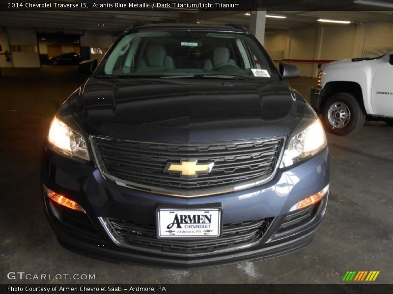 Atlantis Blue Metallic / Dark Titanium/Light Titanium 2014 Chevrolet Traverse LS