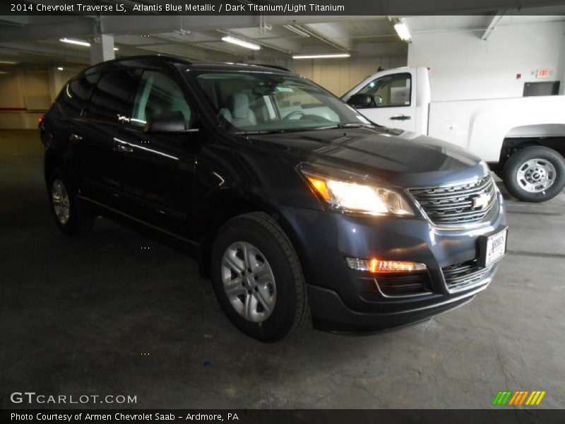 Atlantis Blue Metallic / Dark Titanium/Light Titanium 2014 Chevrolet Traverse LS