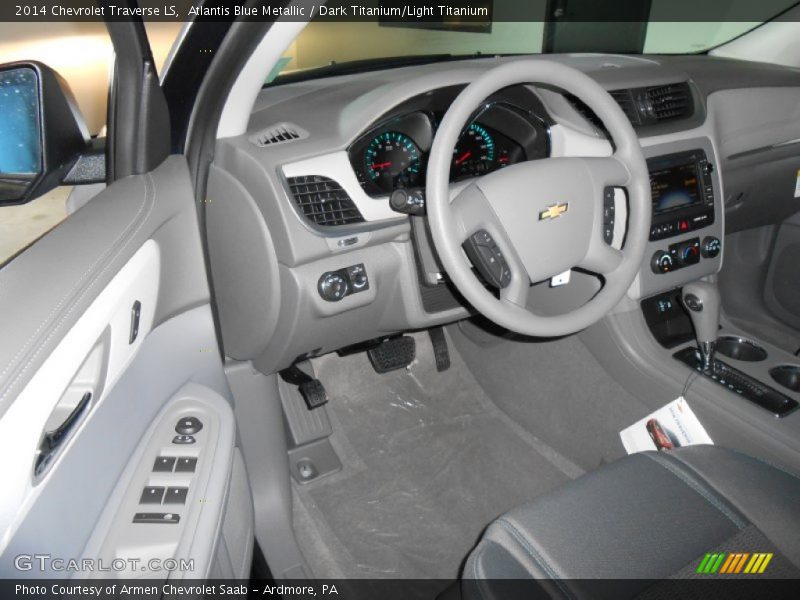 Atlantis Blue Metallic / Dark Titanium/Light Titanium 2014 Chevrolet Traverse LS