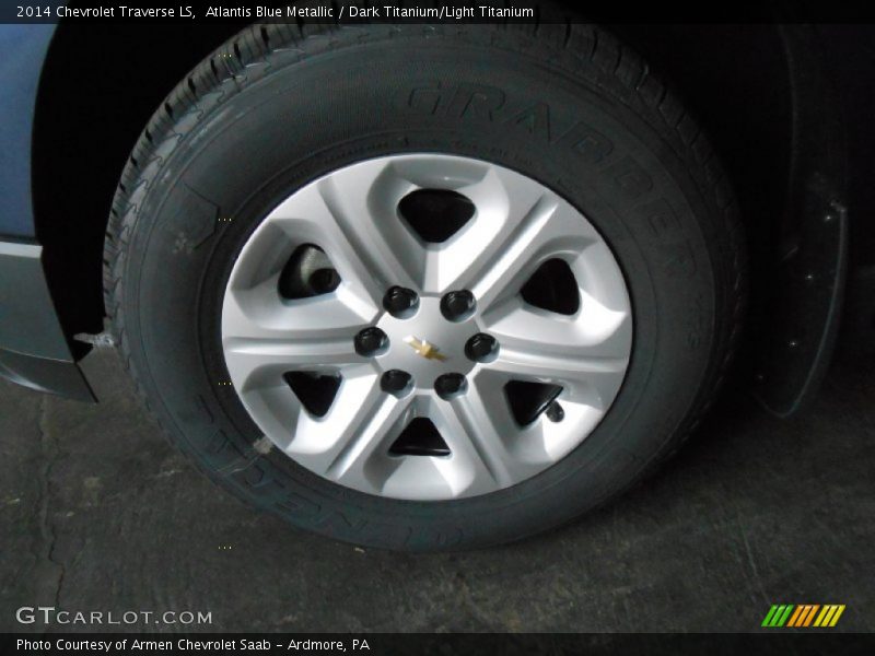 Atlantis Blue Metallic / Dark Titanium/Light Titanium 2014 Chevrolet Traverse LS