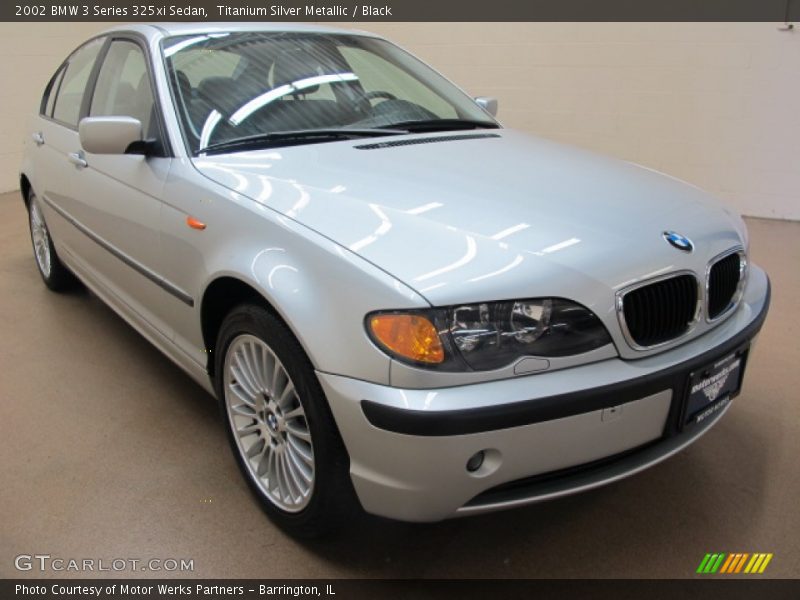Titanium Silver Metallic / Black 2002 BMW 3 Series 325xi Sedan