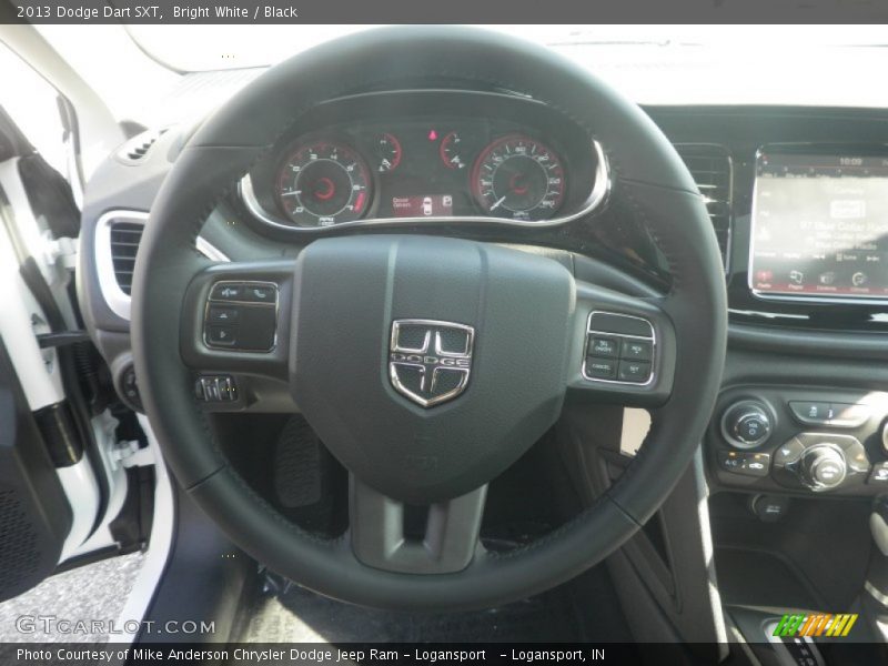 Bright White / Black 2013 Dodge Dart SXT