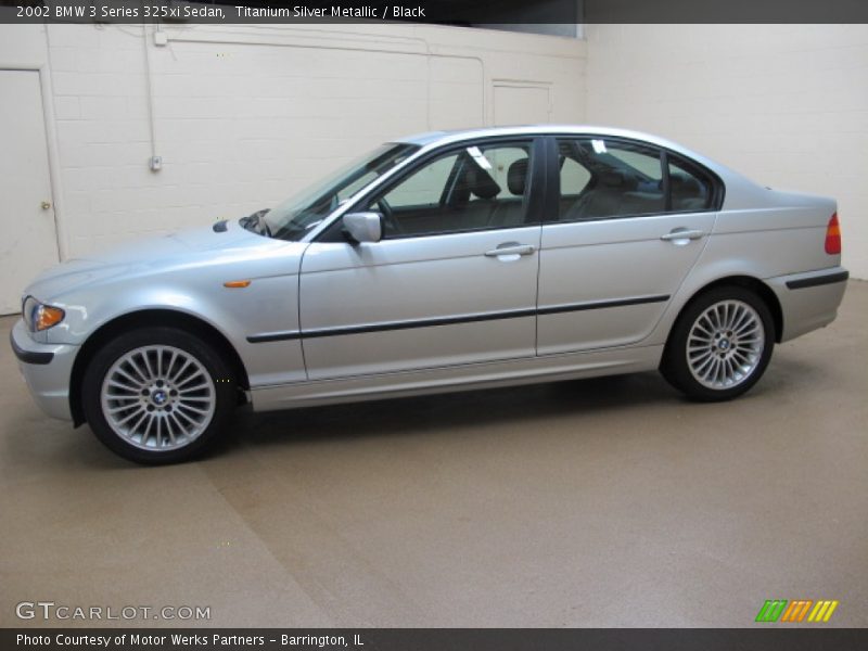 Titanium Silver Metallic / Black 2002 BMW 3 Series 325xi Sedan