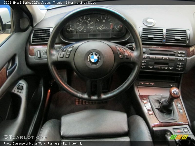 Titanium Silver Metallic / Black 2002 BMW 3 Series 325xi Sedan