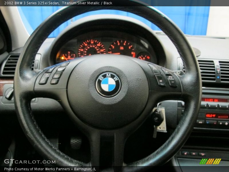 Titanium Silver Metallic / Black 2002 BMW 3 Series 325xi Sedan
