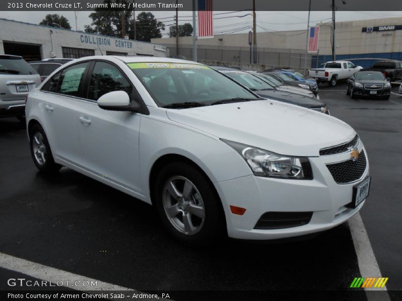 Summit White / Medium Titanium 2013 Chevrolet Cruze LT