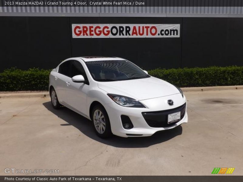Crystal White Pearl Mica / Dune 2013 Mazda MAZDA3 i Grand Touring 4 Door