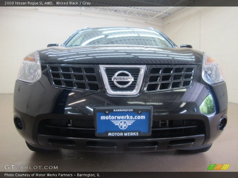 Wicked Black / Gray 2009 Nissan Rogue SL AWD