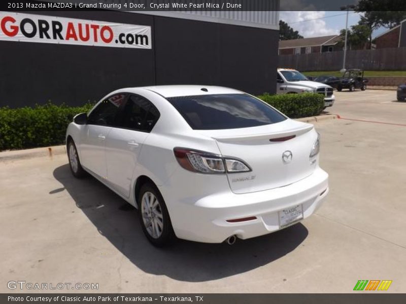 Crystal White Pearl Mica / Dune 2013 Mazda MAZDA3 i Grand Touring 4 Door