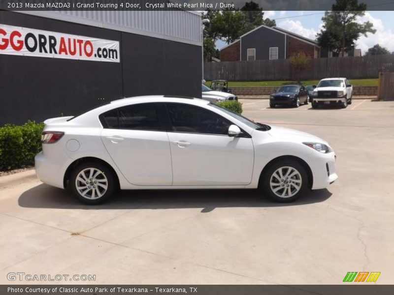 Crystal White Pearl Mica / Dune 2013 Mazda MAZDA3 i Grand Touring 4 Door