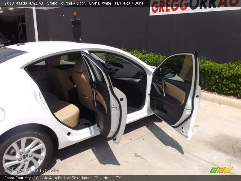 Crystal White Pearl Mica / Dune 2013 Mazda MAZDA3 i Grand Touring 4 Door