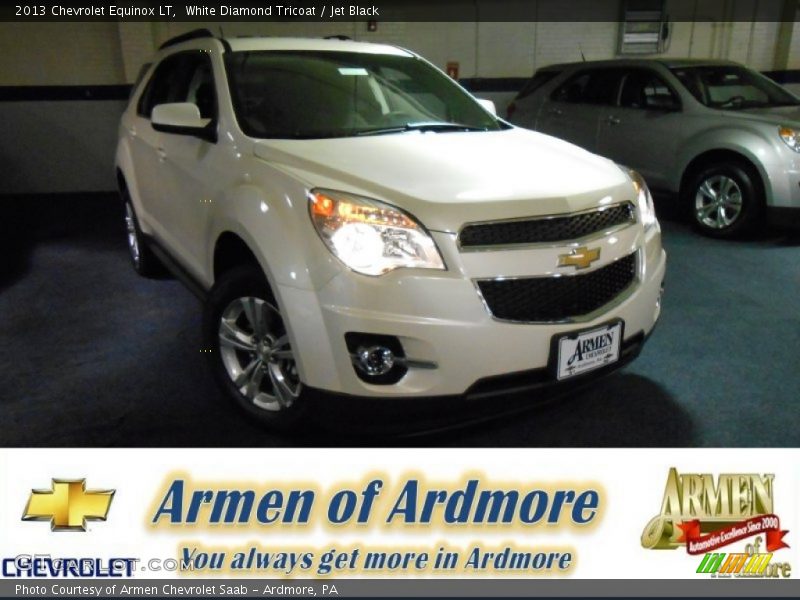 White Diamond Tricoat / Jet Black 2013 Chevrolet Equinox LT