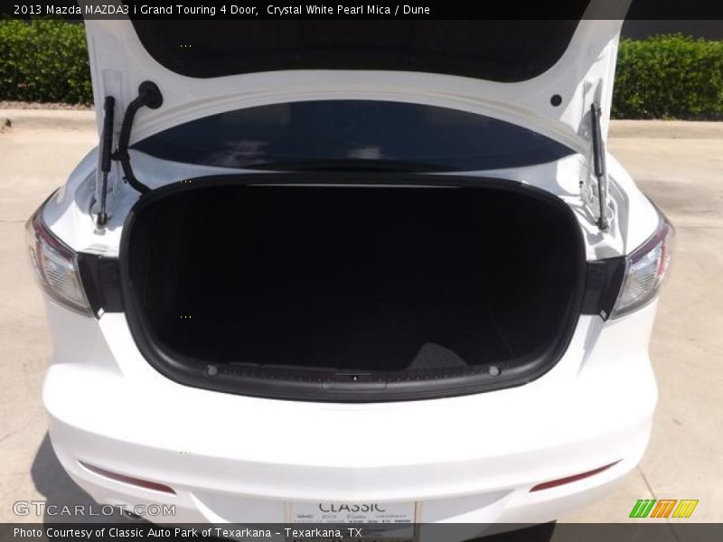 Crystal White Pearl Mica / Dune 2013 Mazda MAZDA3 i Grand Touring 4 Door