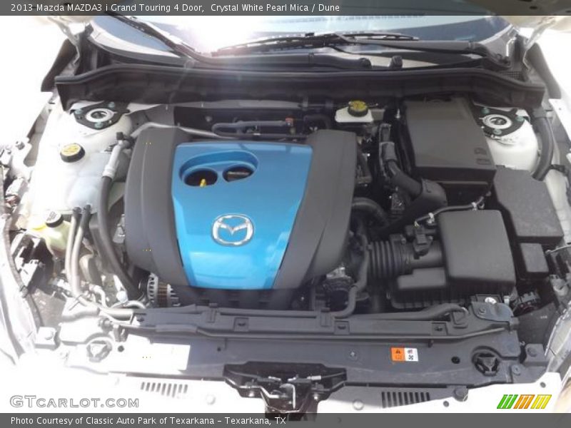 Crystal White Pearl Mica / Dune 2013 Mazda MAZDA3 i Grand Touring 4 Door