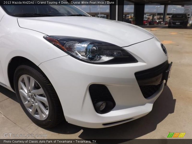 Crystal White Pearl Mica / Dune 2013 Mazda MAZDA3 i Grand Touring 4 Door