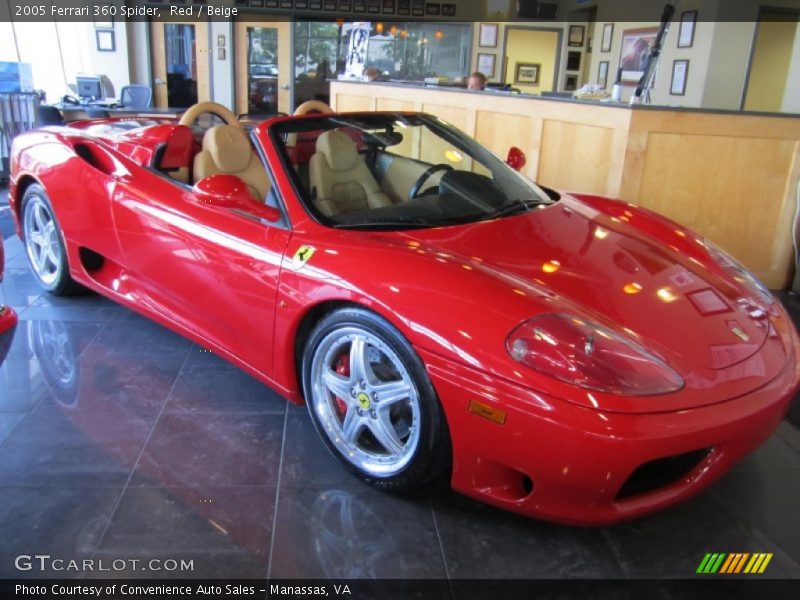 Red / Beige 2005 Ferrari 360 Spider