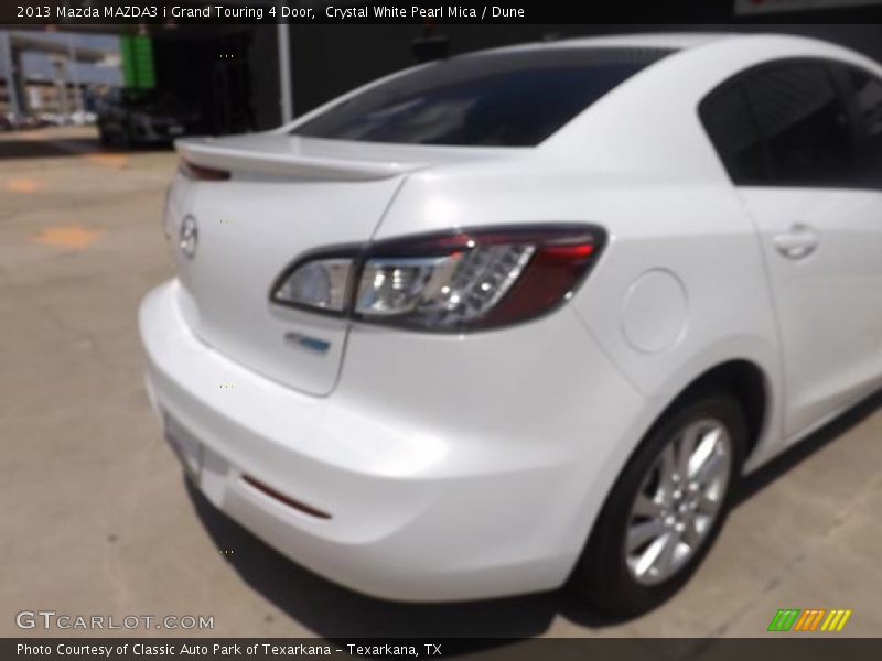 Crystal White Pearl Mica / Dune 2013 Mazda MAZDA3 i Grand Touring 4 Door