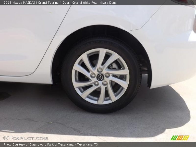 Crystal White Pearl Mica / Dune 2013 Mazda MAZDA3 i Grand Touring 4 Door